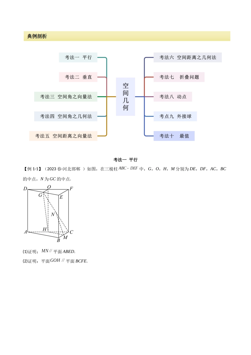专题03 空间几何与空间向量（解答题10种考法）（精讲）（原卷版）.docx_第3页