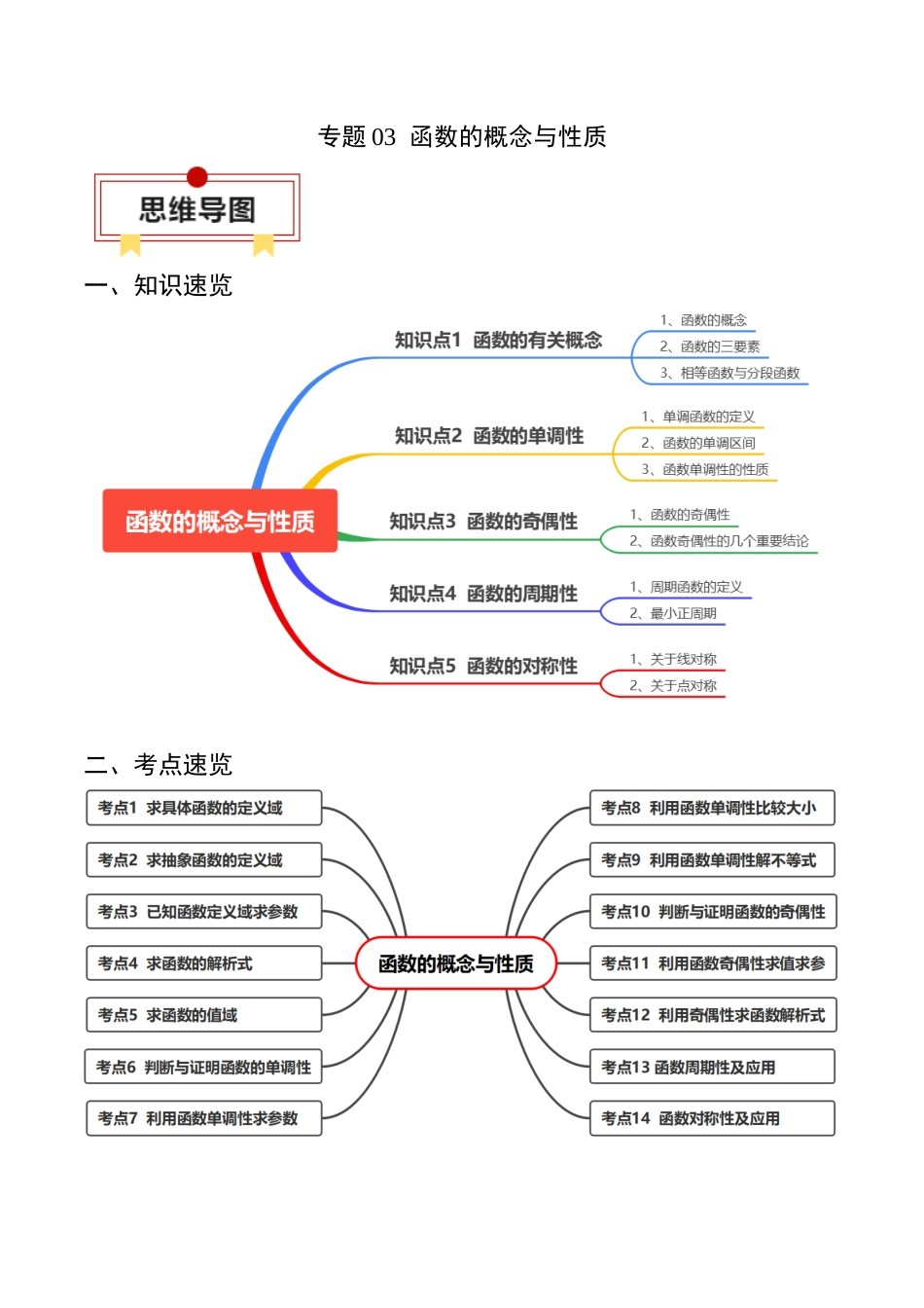 专题03 函数的概念与性质(原卷版).docx_第1页