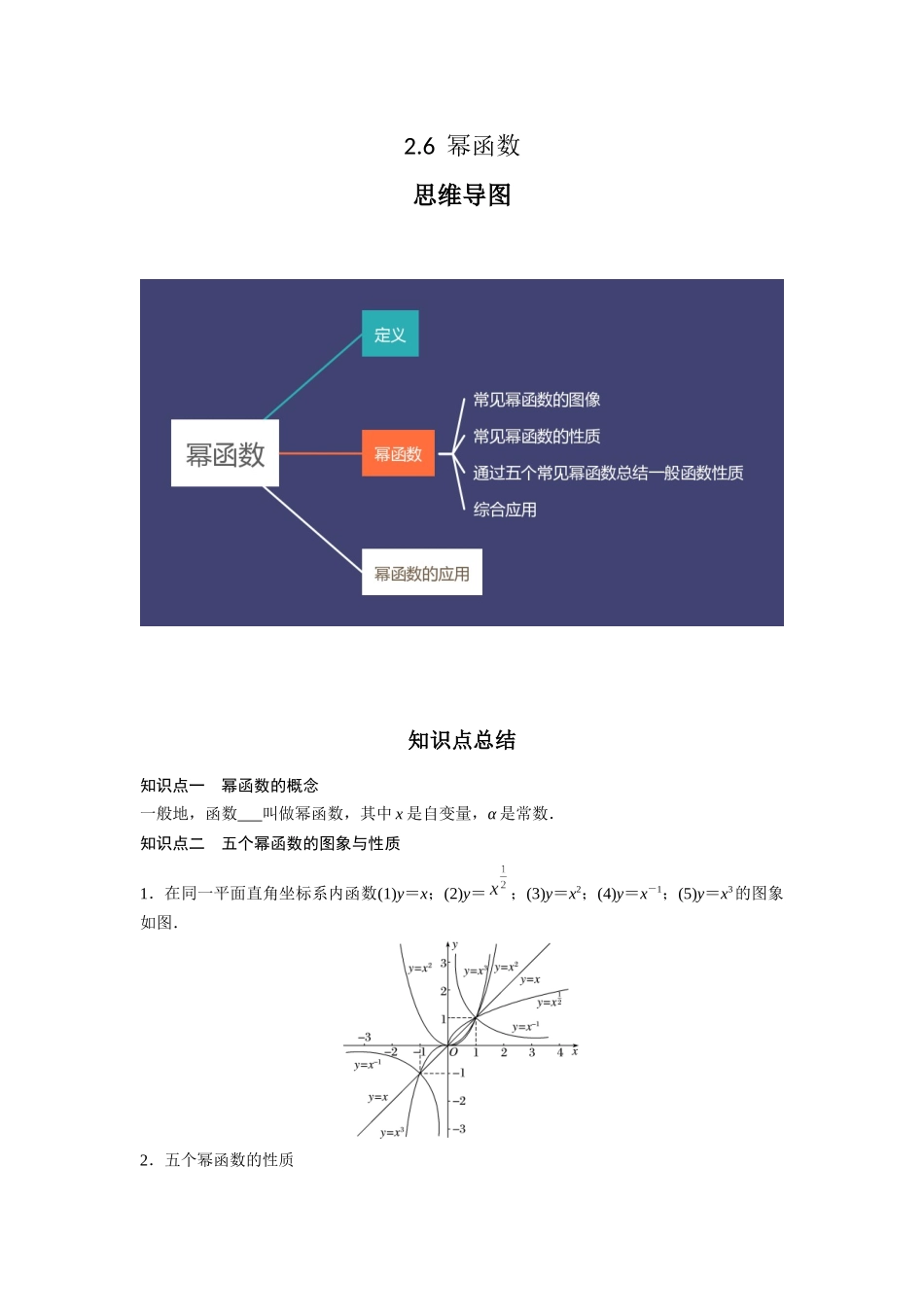 专题2.6 幂函数（原卷版）.docx_第1页