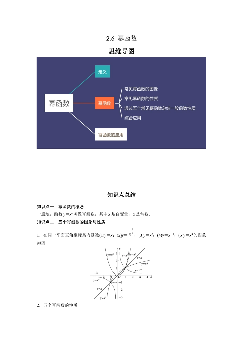 专题2.6 幂函数（解析版）.docx_第1页