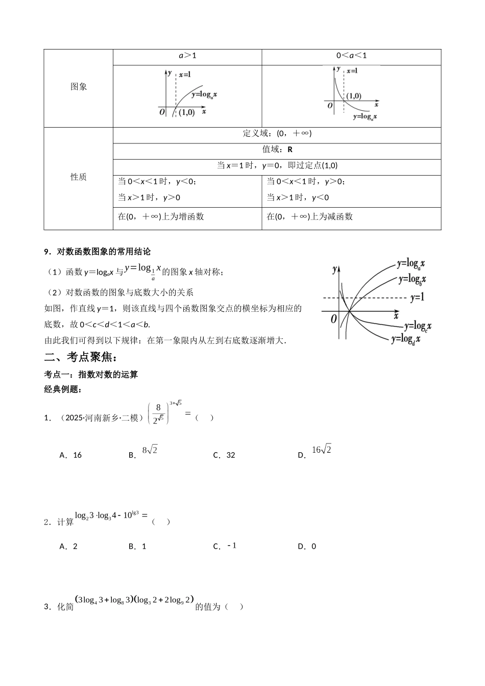 专题2.4  幂指对函数（学生版） .docx_第3页