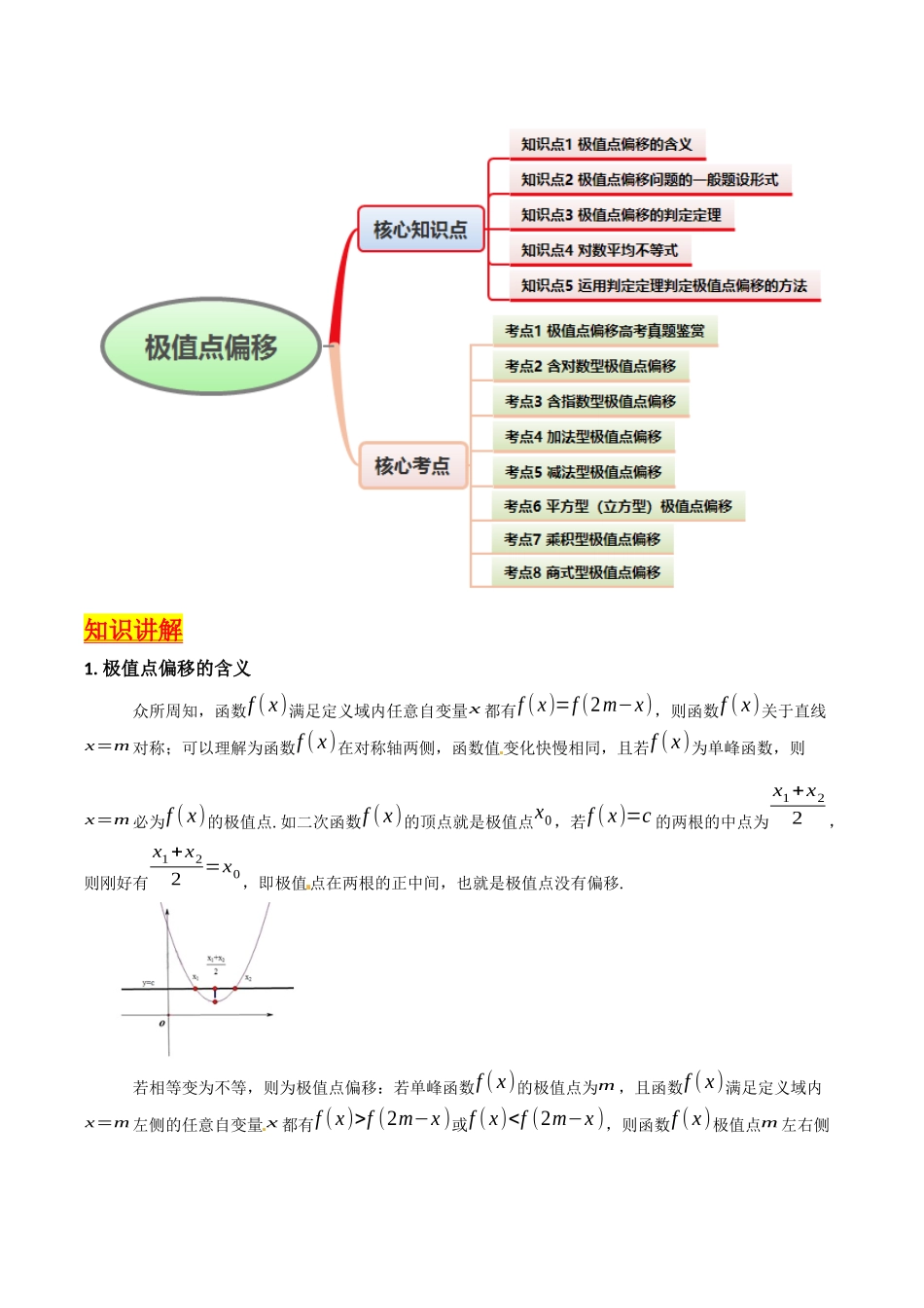 第15讲 导数中的极值点偏移问题（高阶拓展、竞赛适用）（学生版）.docx_第2页