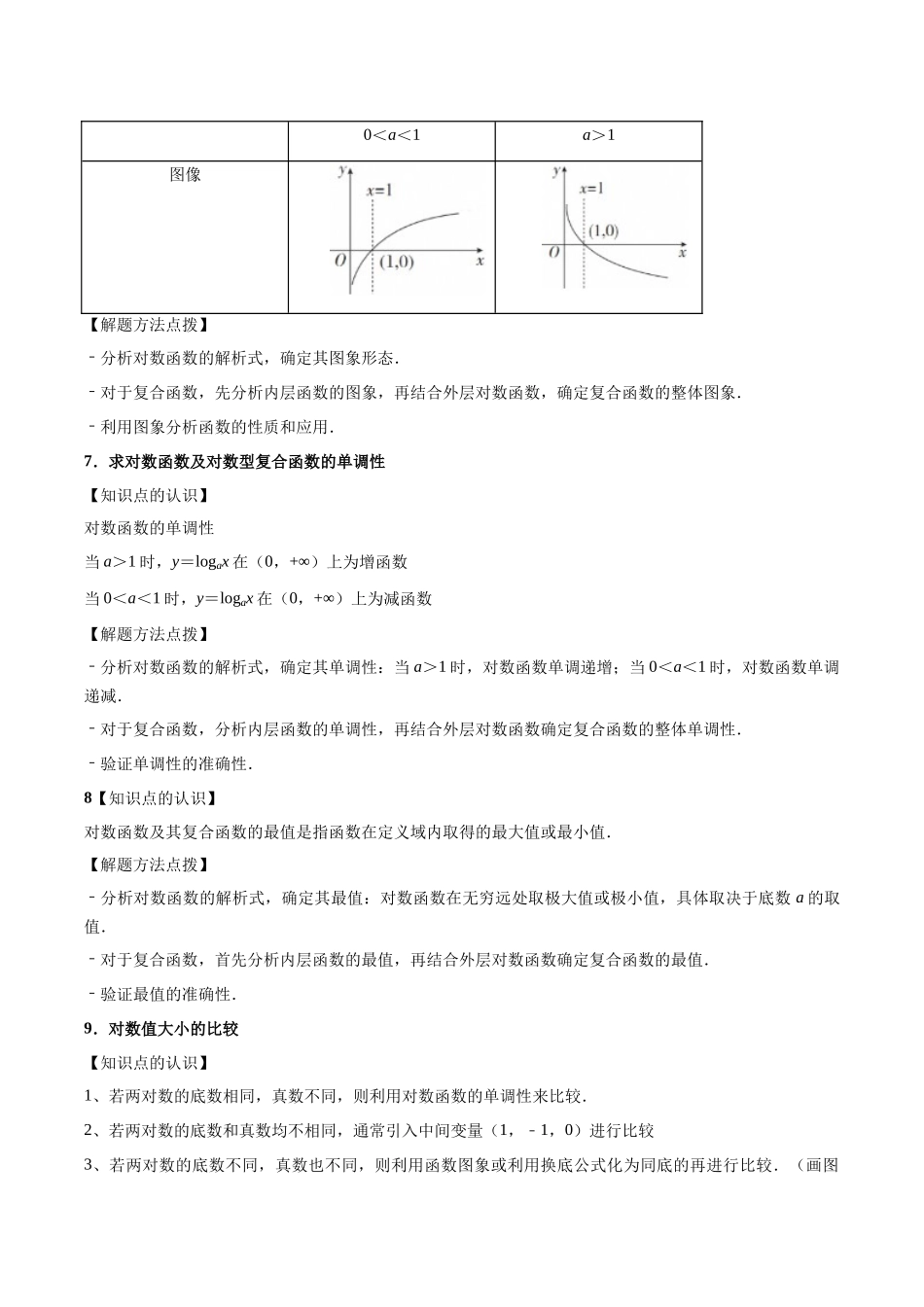 第12讲：对数函数的图像与性质（12个题型）（教师版）.docx_第3页