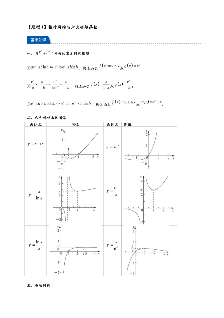 专题1-2 构造函数解决问题（比大小，同构，原函数与导函数混合，不等式证明）（解析版）.docx_第2页
