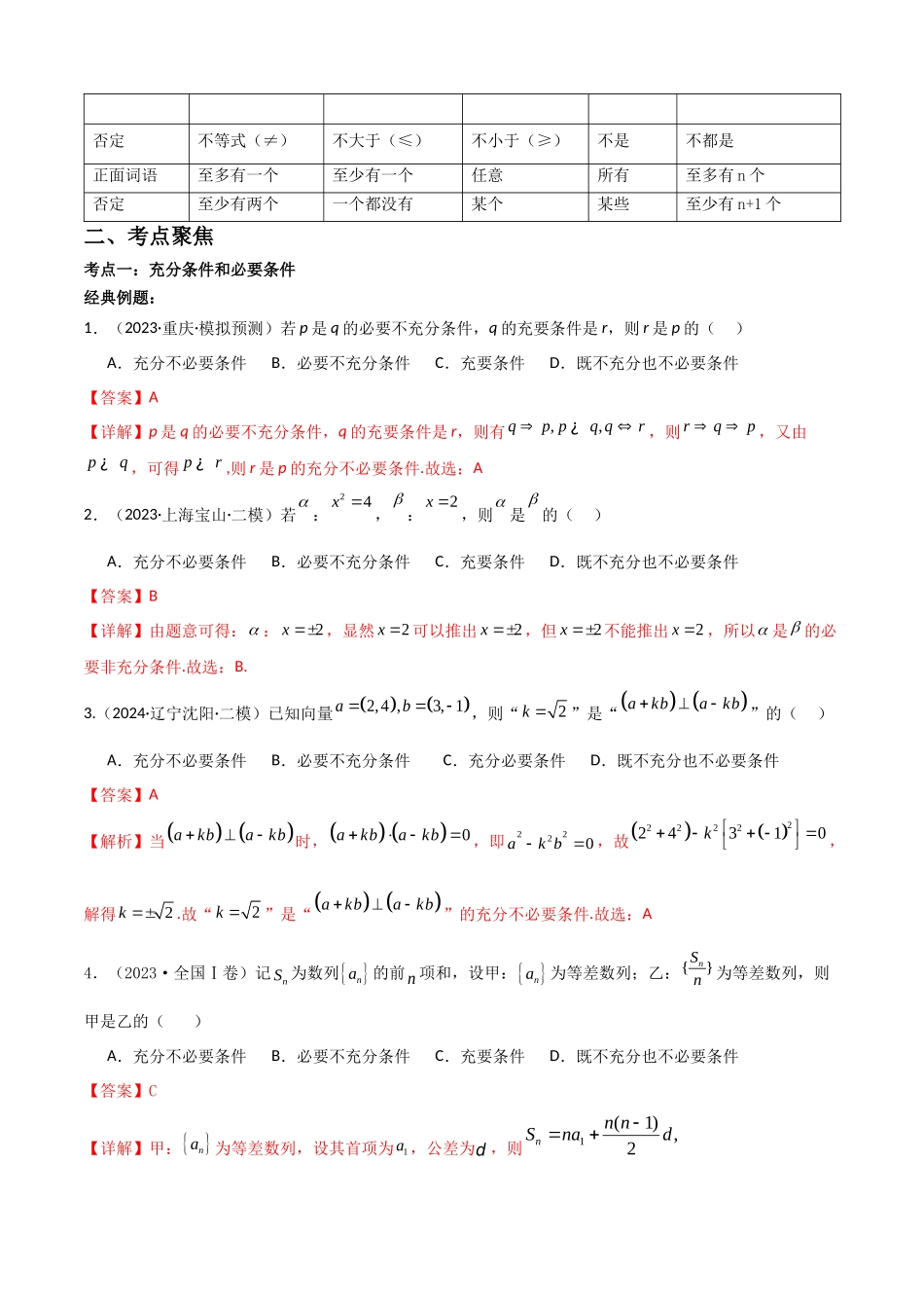 专题1.2 常用逻辑用语（教师版）.docx_第2页