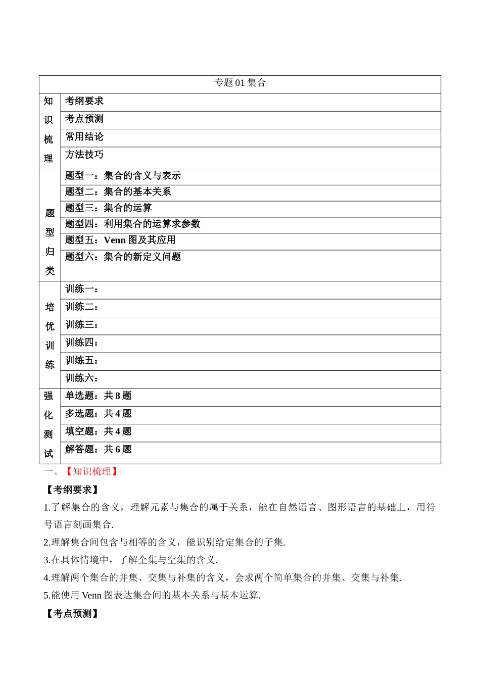 专题01 集合（解析版）.docx_第1页