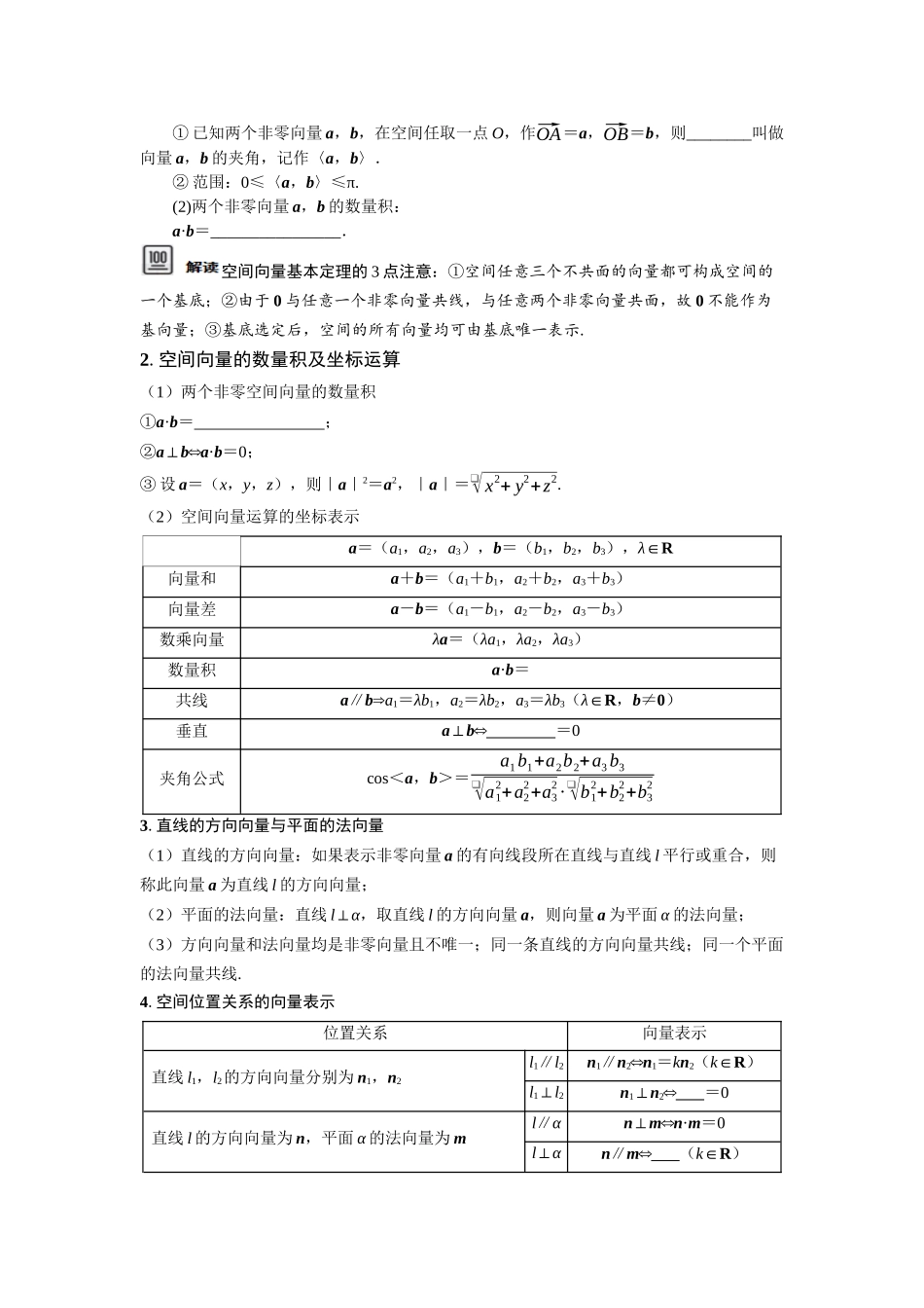 第05讲 空间向量与线、面位置关系(原题版).docx_第2页
