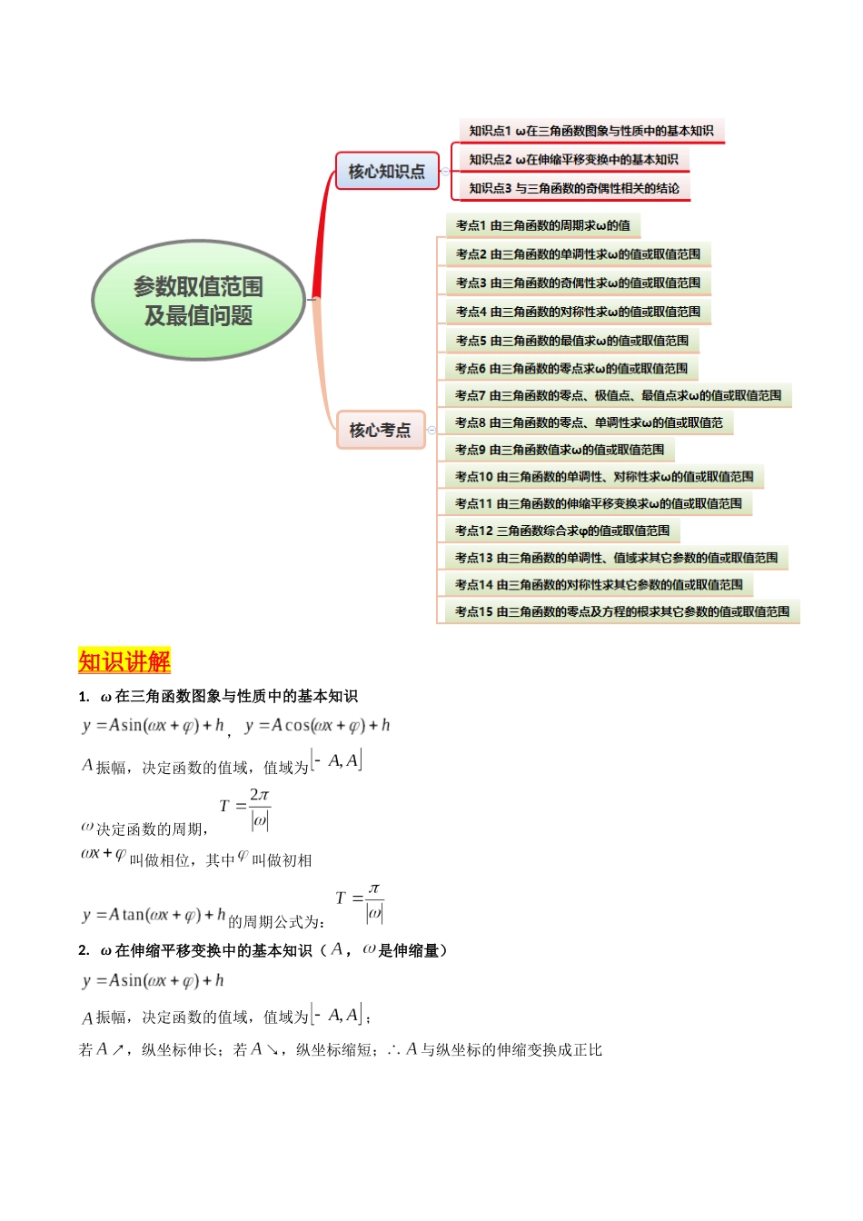 第05讲 ω、φ等参数的取值范围及最值问题（高阶拓展）（教师版）.docx_第2页