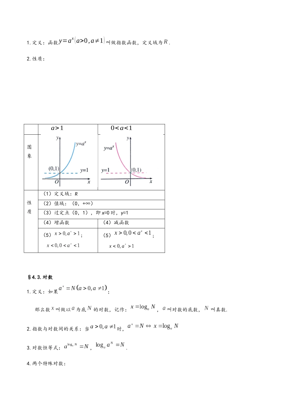 第4章 指数函数与对数函数（人教A版2019）（必修第一册）.docx_第2页