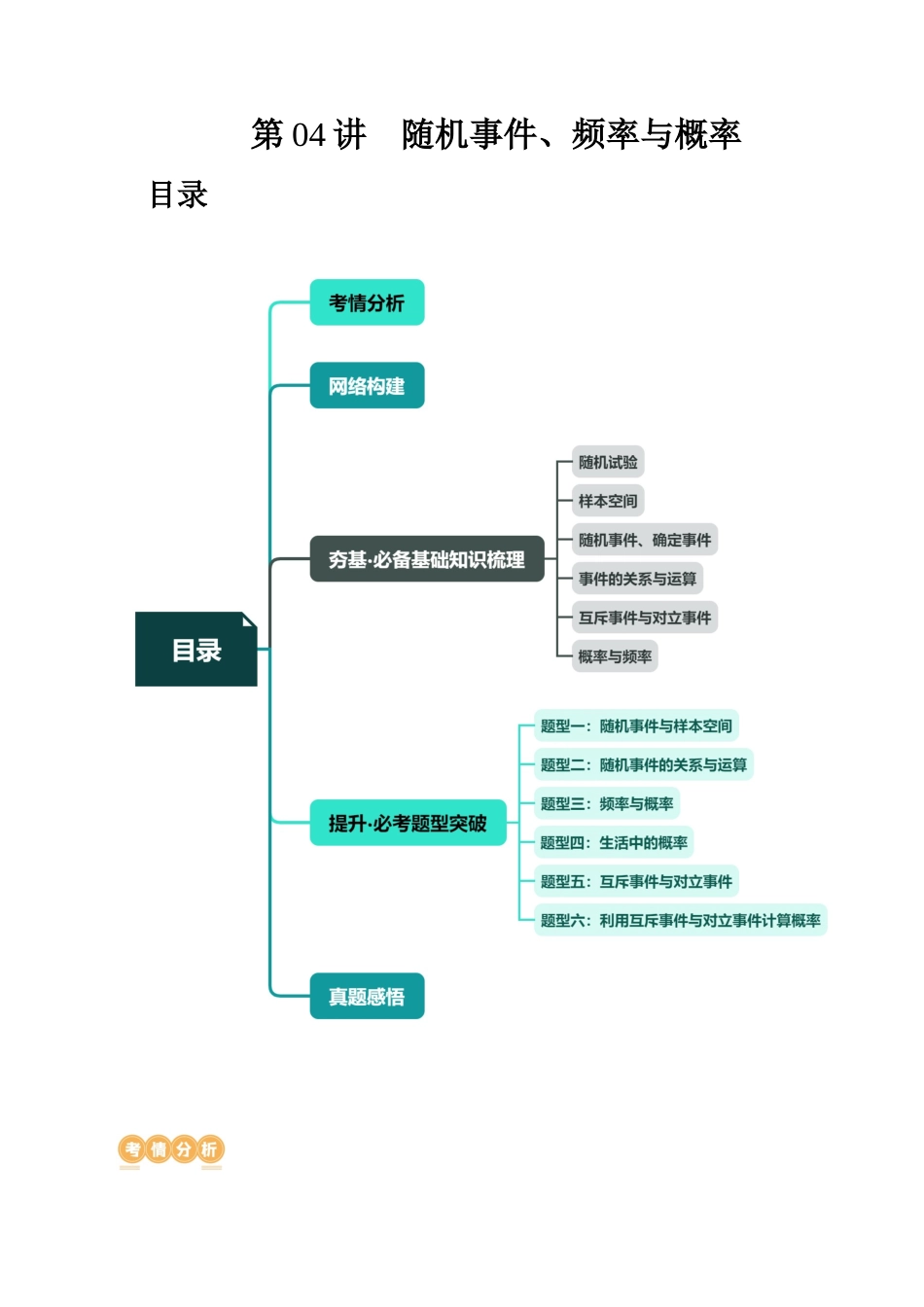 第04讲 随机事件、频率与概率（六大题型）（讲义）（原卷版）.docx_第1页