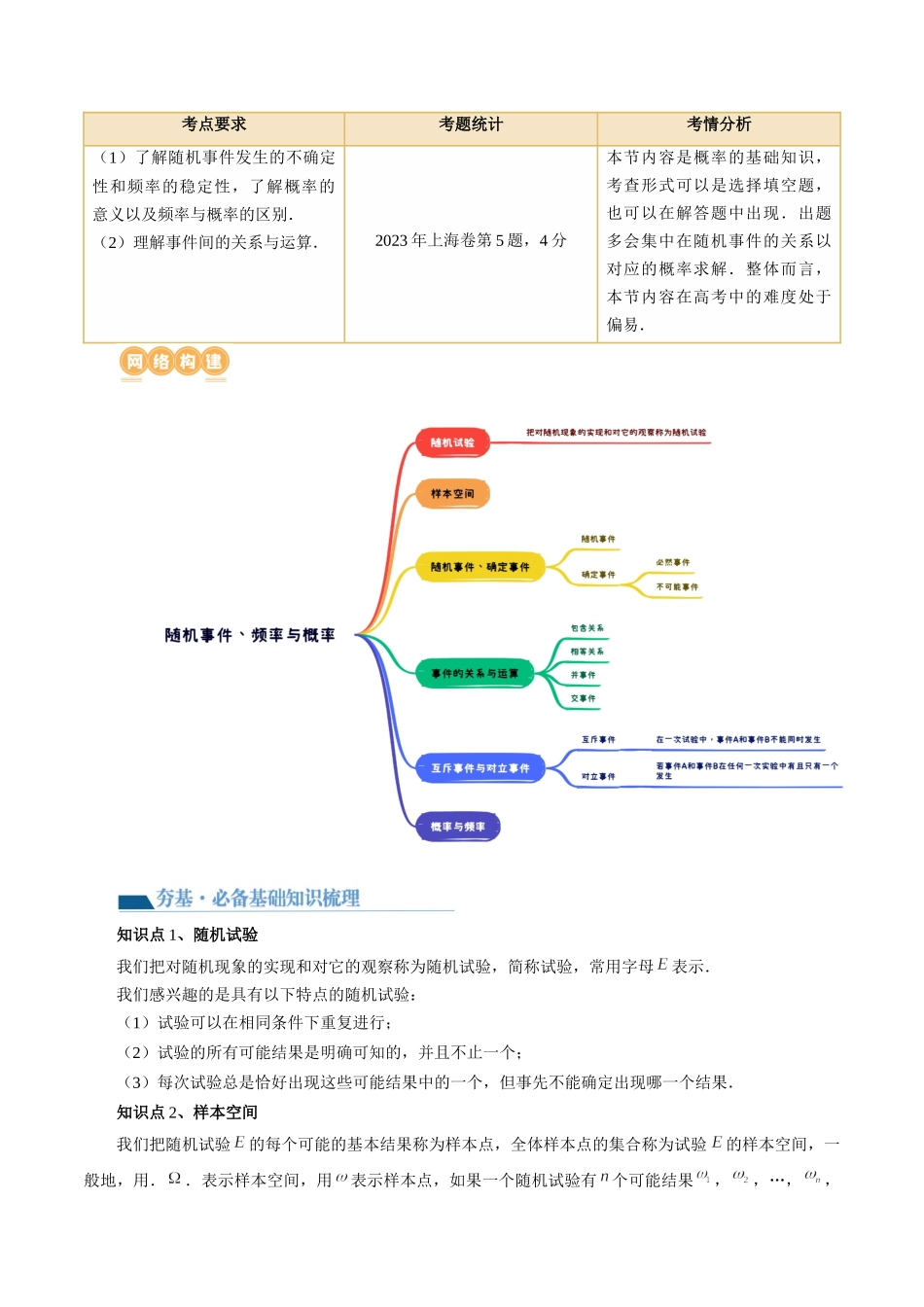 第04讲 随机事件、频率与概率（六大题型）（讲义）（原卷版）.docx_第2页