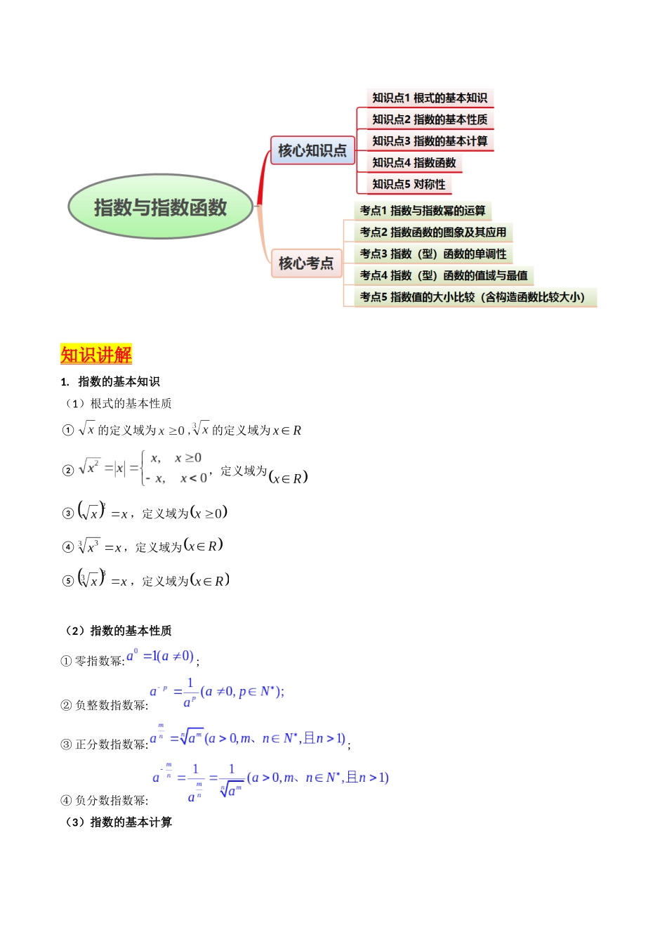 第03讲 指数与指数函数(学生版).docx_第2页