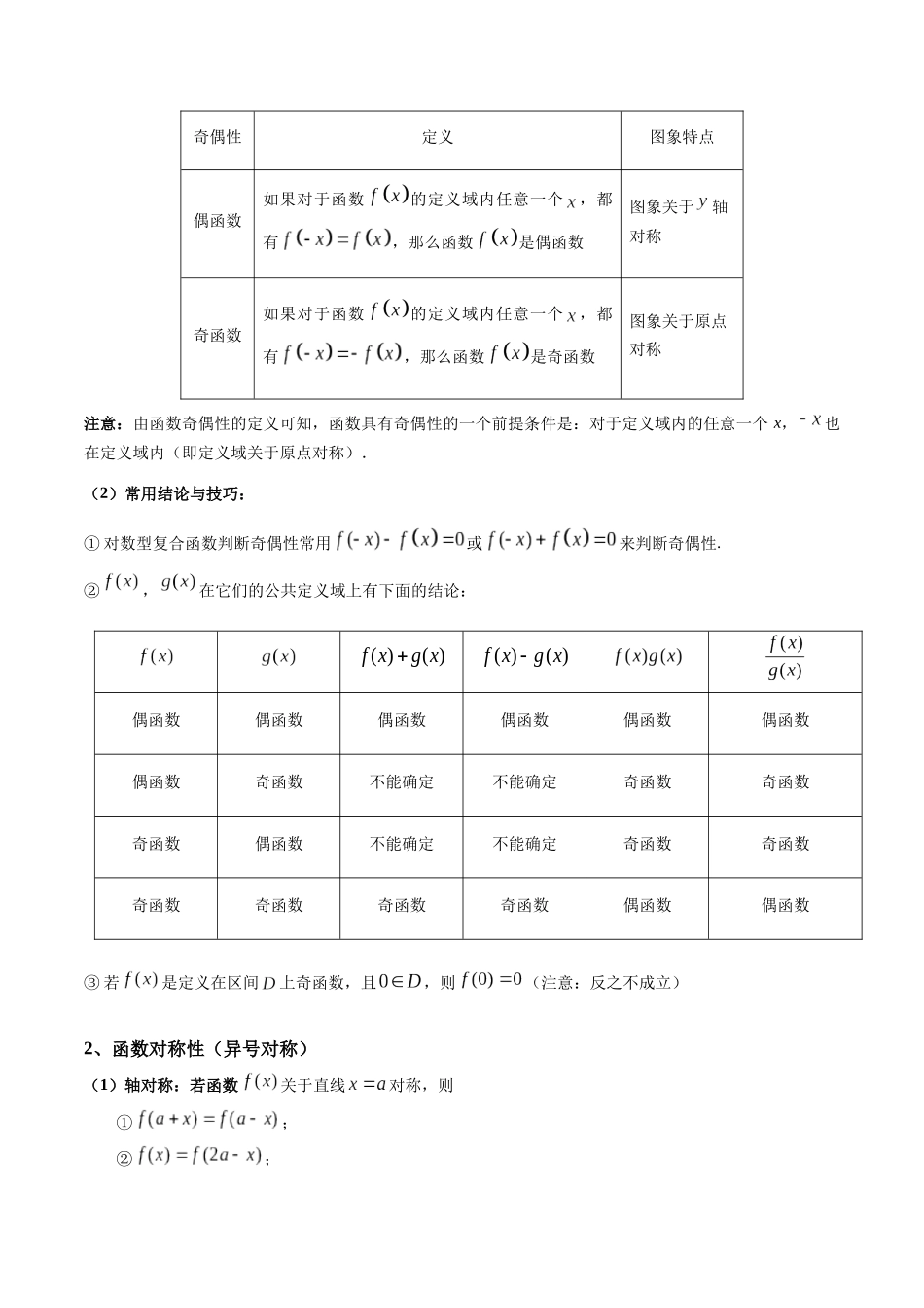 第03讲 函数的奇偶性、对称性与周期性 (高频考点-精讲）（解析版）.docx_第2页