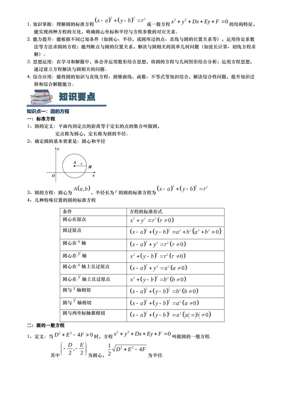 第01讲 圆的方程讲义（思维导图+知识要点+解题测率+题型归纳+巩固提升）（新高考通用）-教师版.docx_第3页
