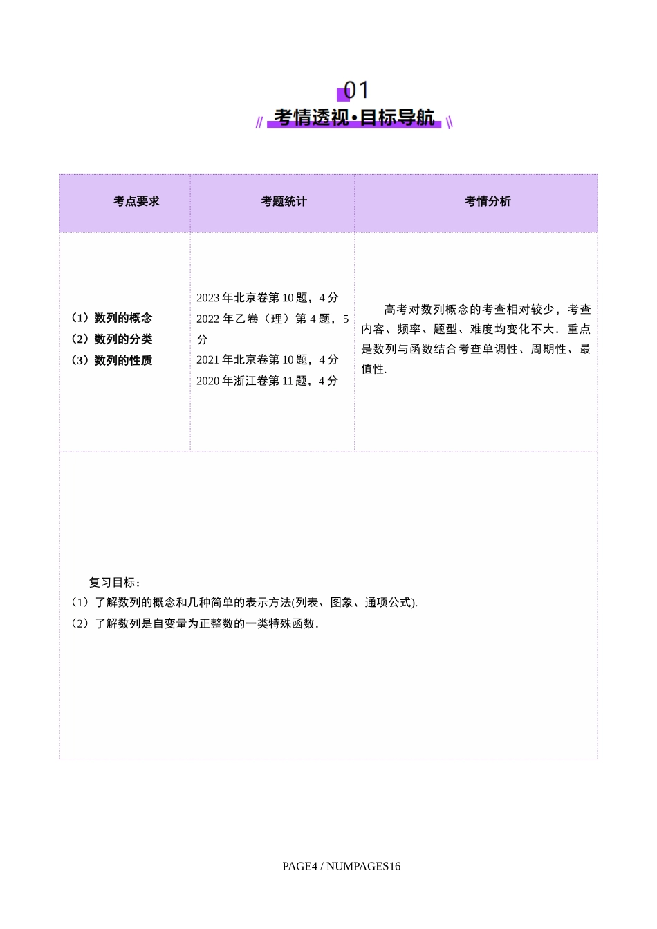 第01讲 数列的基本知识与概念(六大题型)(讲义)(学生版).docx_第2页