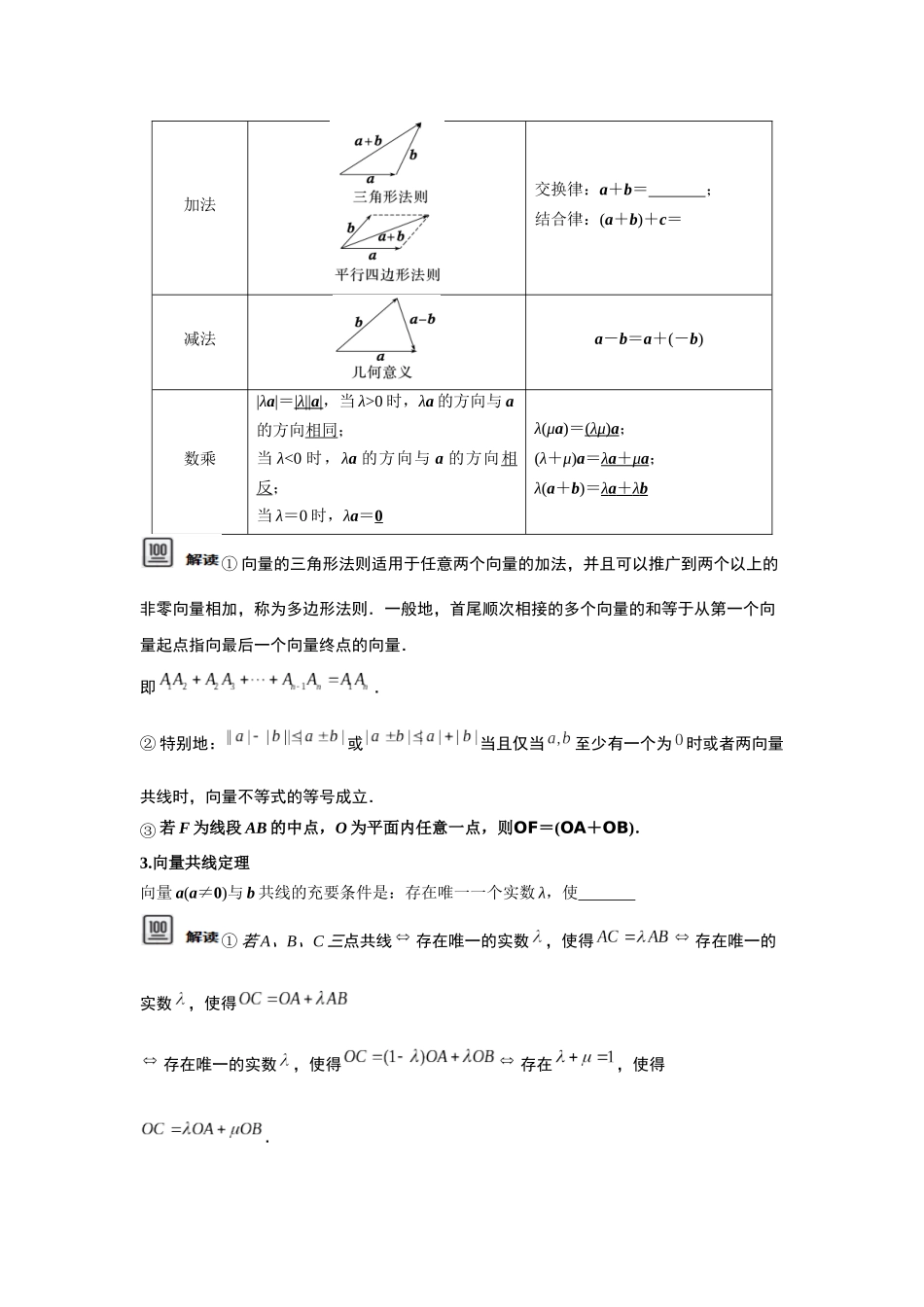 第01讲 平面向量的概念及线性运算（原题版）.docx_第2页
