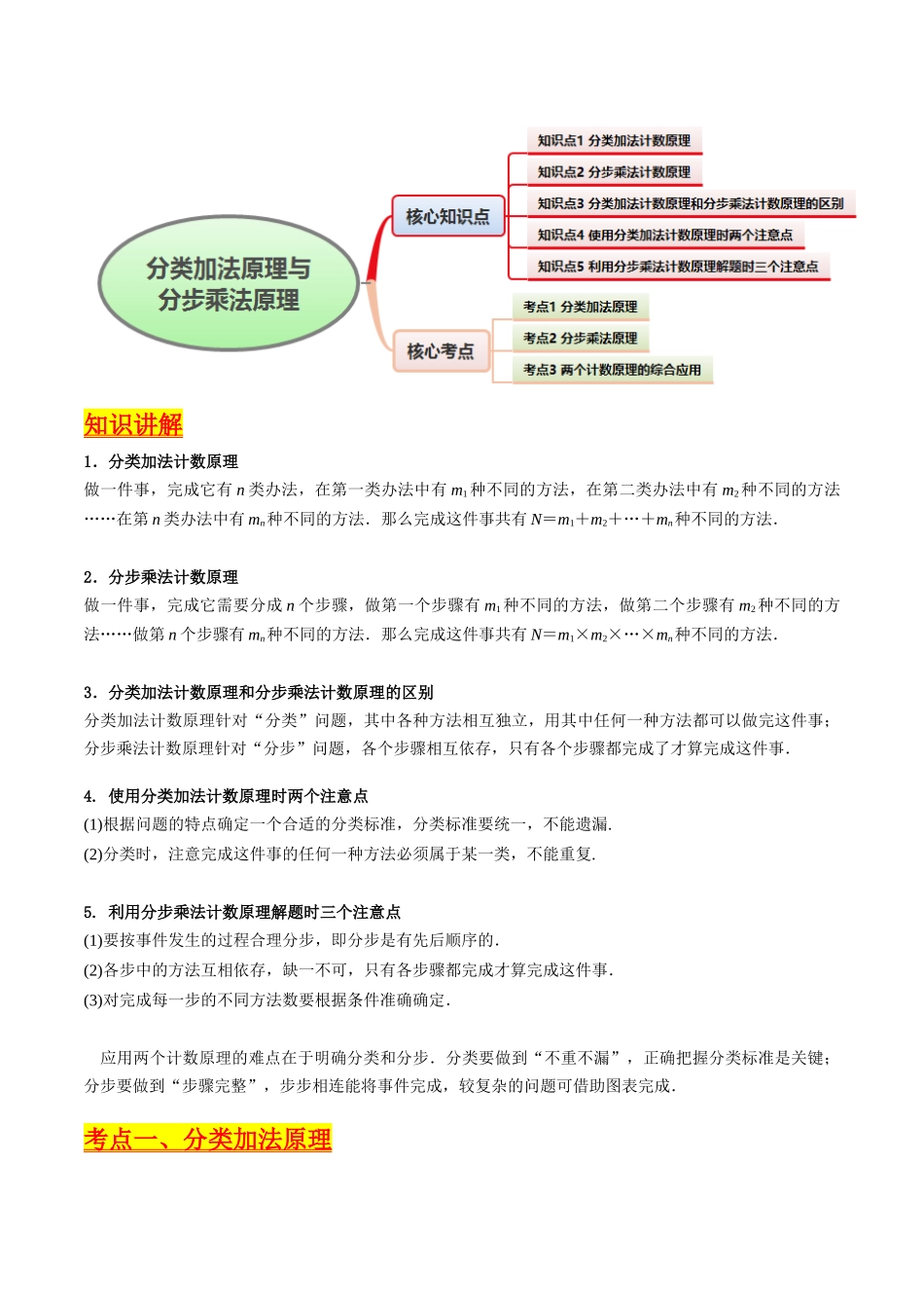 第01讲 分类加法原理与分步乘法原理（教师版）.docx_第2页