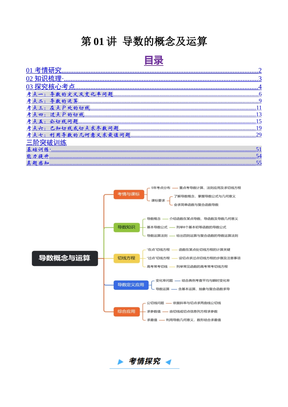 第01讲 导数的概念及运算（解析版）.docx_第1页