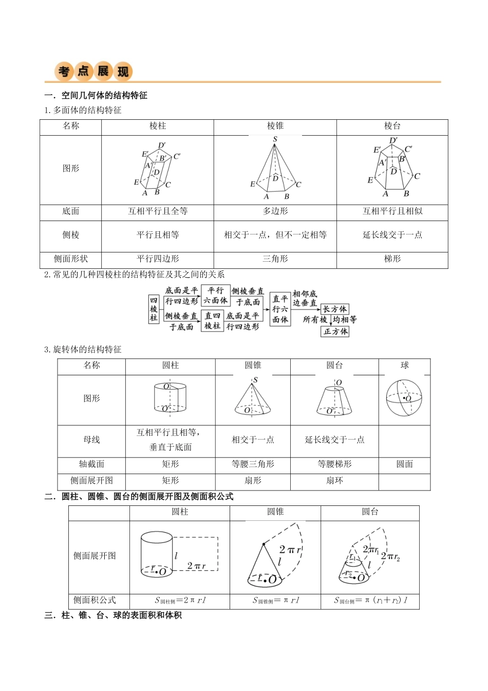 7.2 空间几何体积与表面积（精讲）（教师版）.docx_第2页