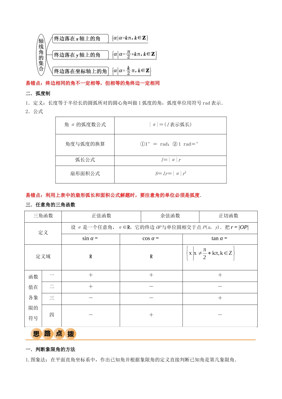 5.1 三角函数的定义（精讲）（教师版）.docx_第2页
