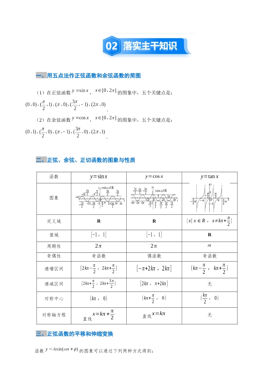 4.3 三角函数的图象与性质（3大考点 9大题型）（讲义 精练）（教师版）.docx_第3页