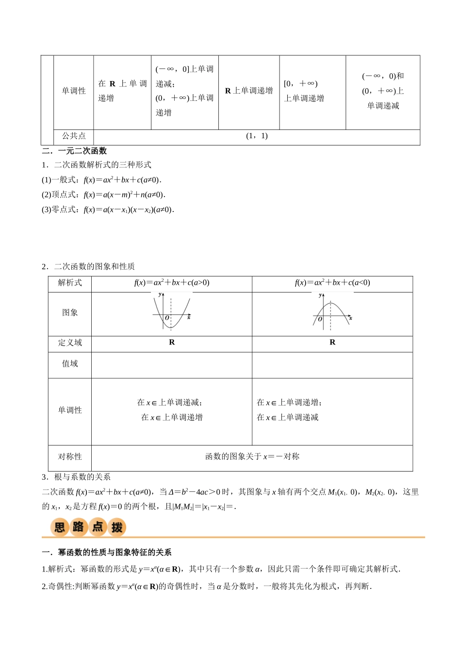 3.5 幂函数与一元二次函数（精讲）（教师版）.docx_第2页