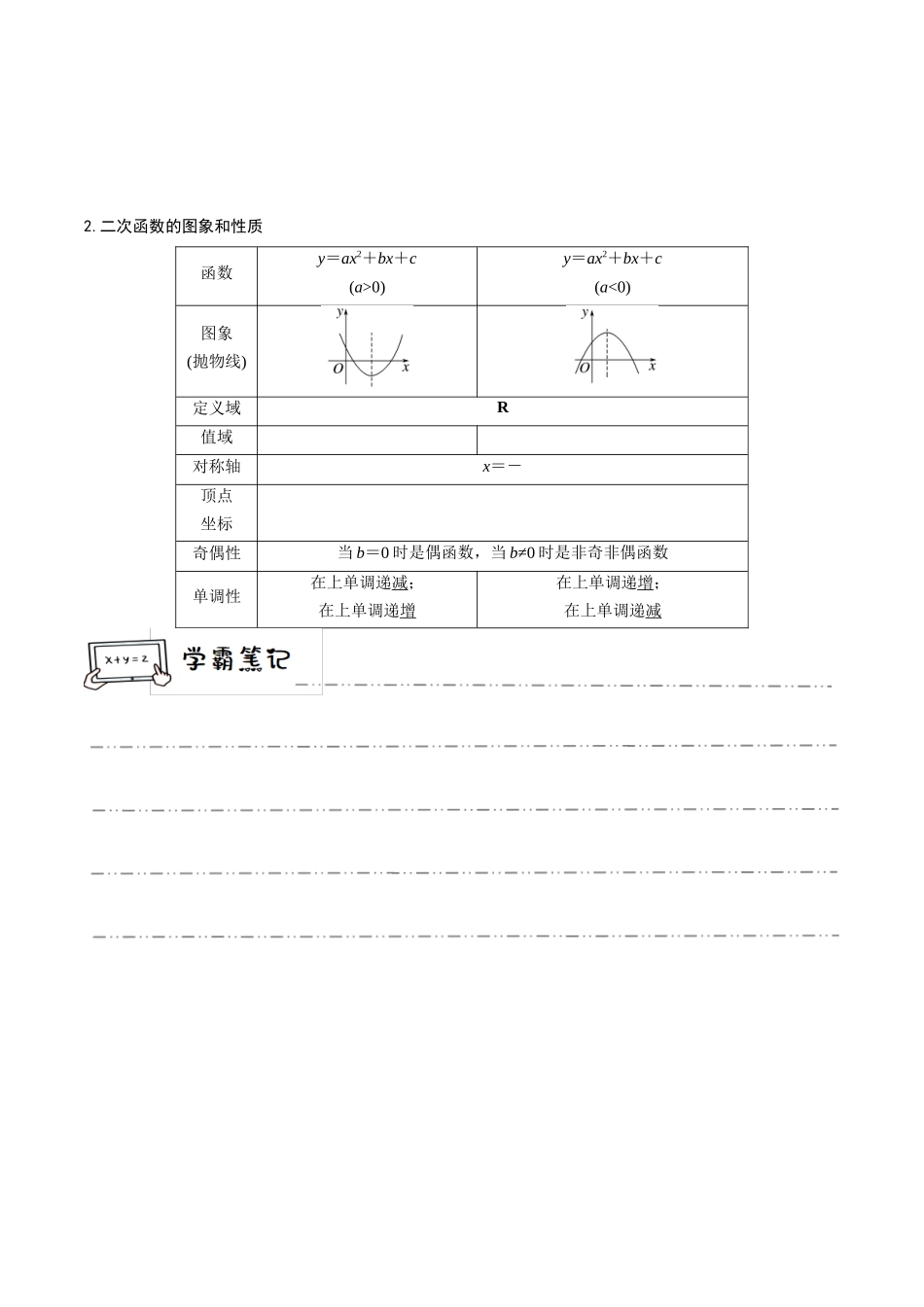 2-5 二次函数与幂函数(精讲精练）（原卷版）.docx_第3页