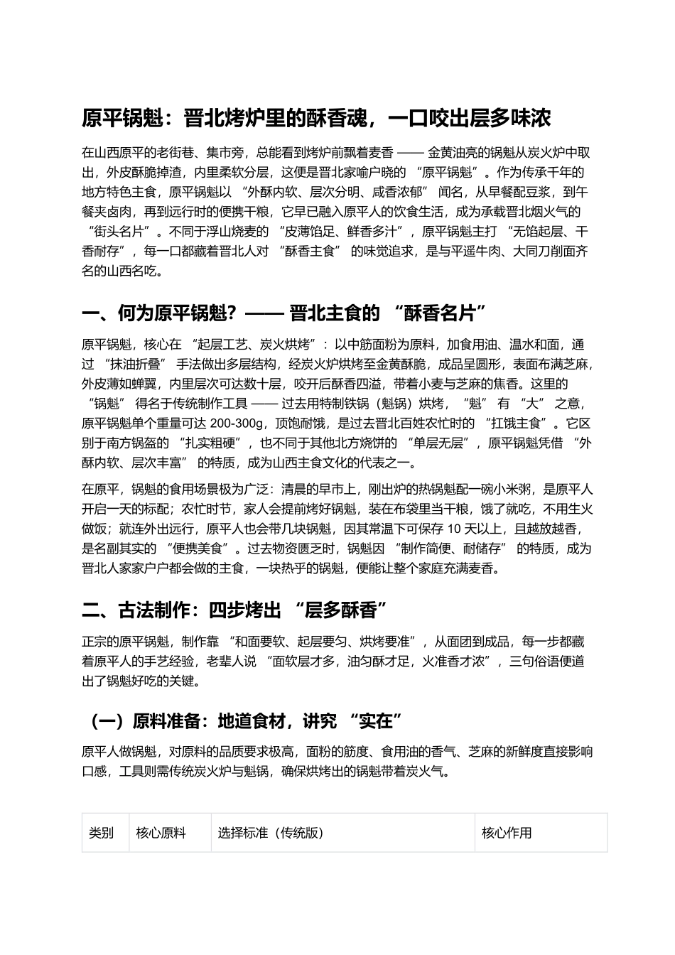 原平锅魁:晋北烤炉里的酥香魂,一口咬出层多味浓.docx_第1页