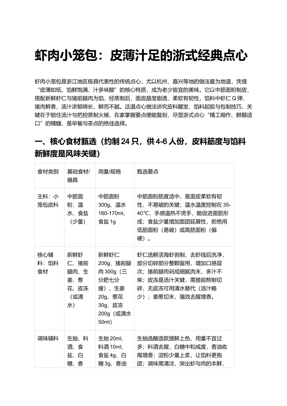 虾肉小笼包：皮薄汁足的浙式经典点心.docx_第1页