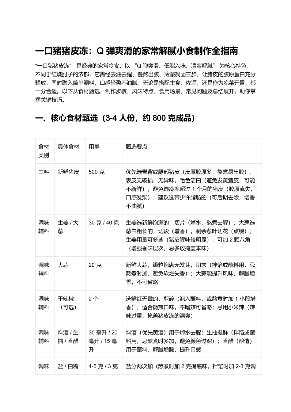 一口猪猪皮冻:Q弹爽滑的家常解腻小食制作全指南.docx_第1页