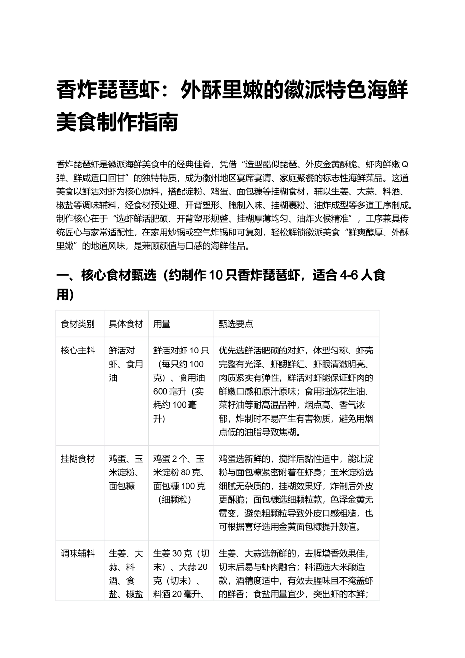 香炸琵琶虾：外酥里嫩的徽派特色海鲜美食制作指南.docx_第1页