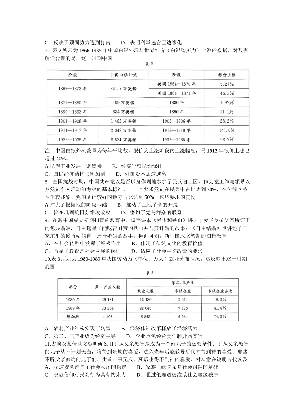 历史()河南部分学校(周口市)2025-2026学年度上学期高三年级第三次联考(12.29-12.30).docx_第2页