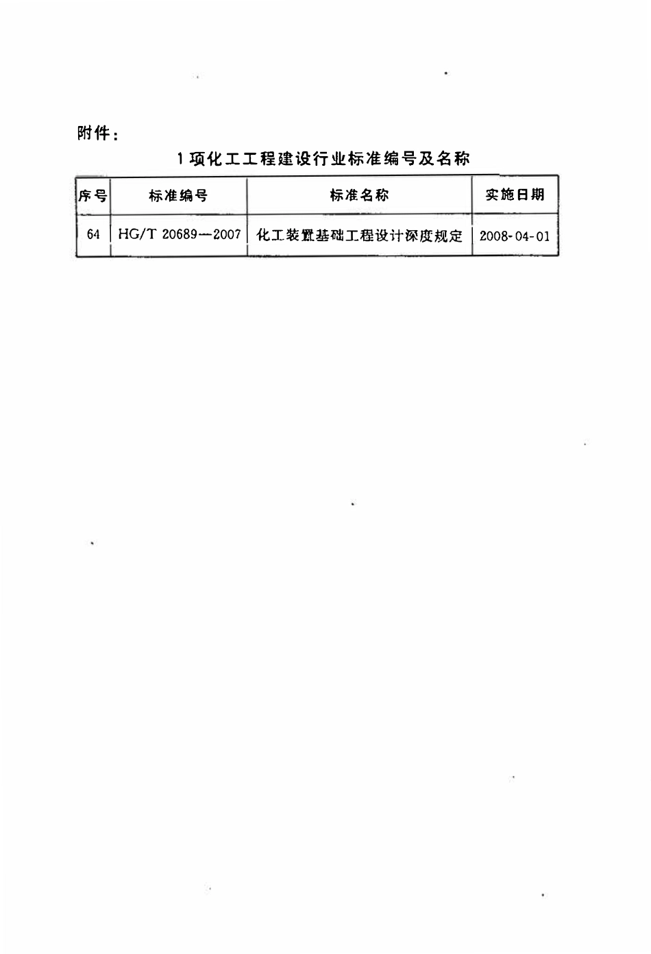 HGT20689-2007 化工装置基础工程设计深度规定.pdf_第3页