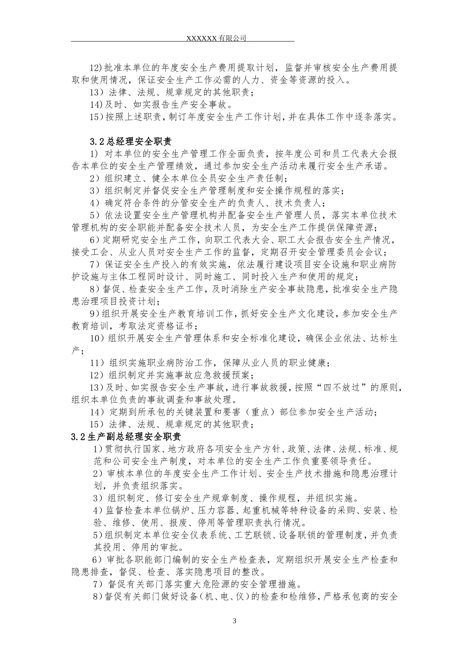 2026新版公司各岗位安全生产责任制.docx_第3页
