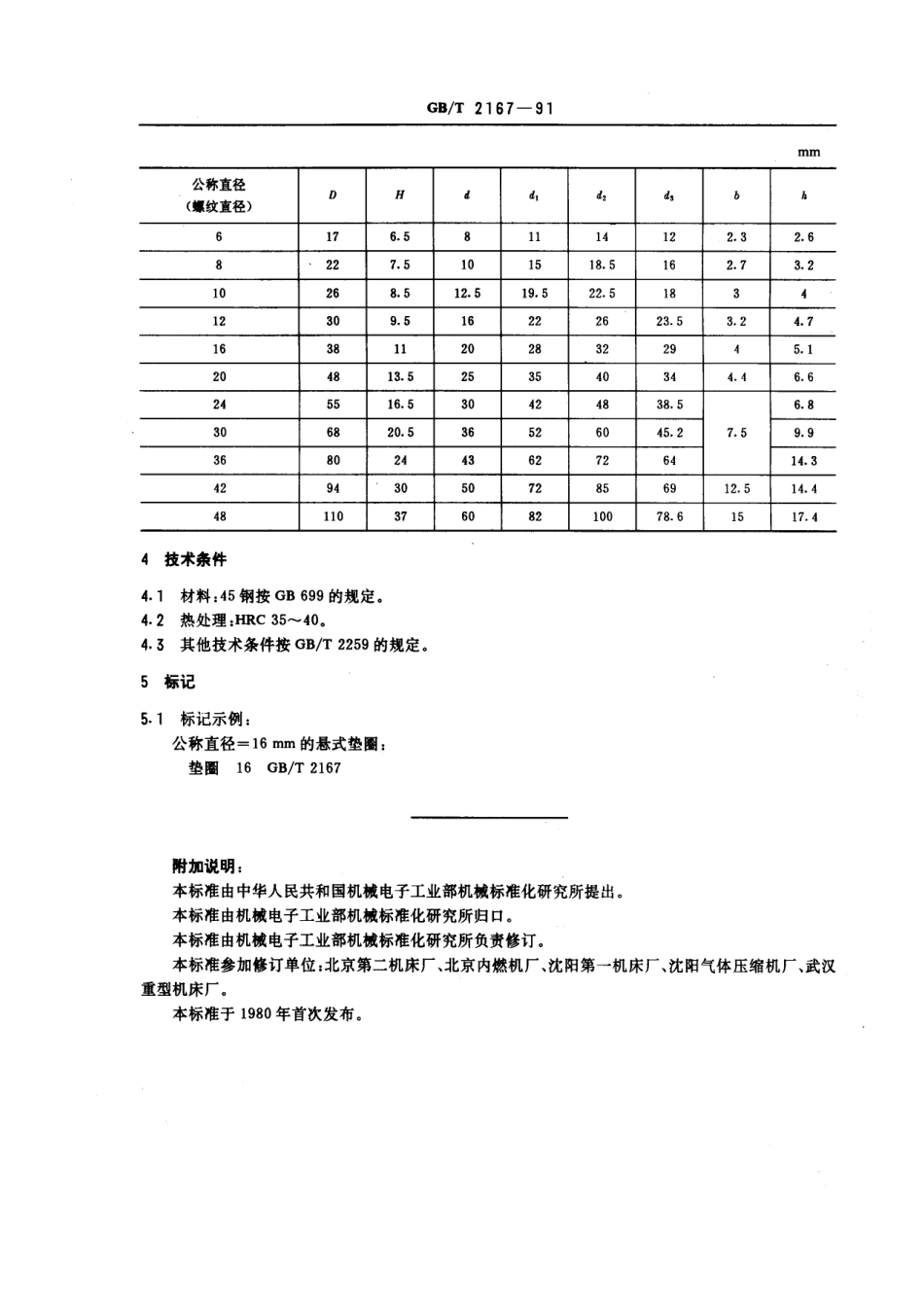 GB／T 2167-1991 机床夹具零件及部件 旋式垫圈.pdf_第2页