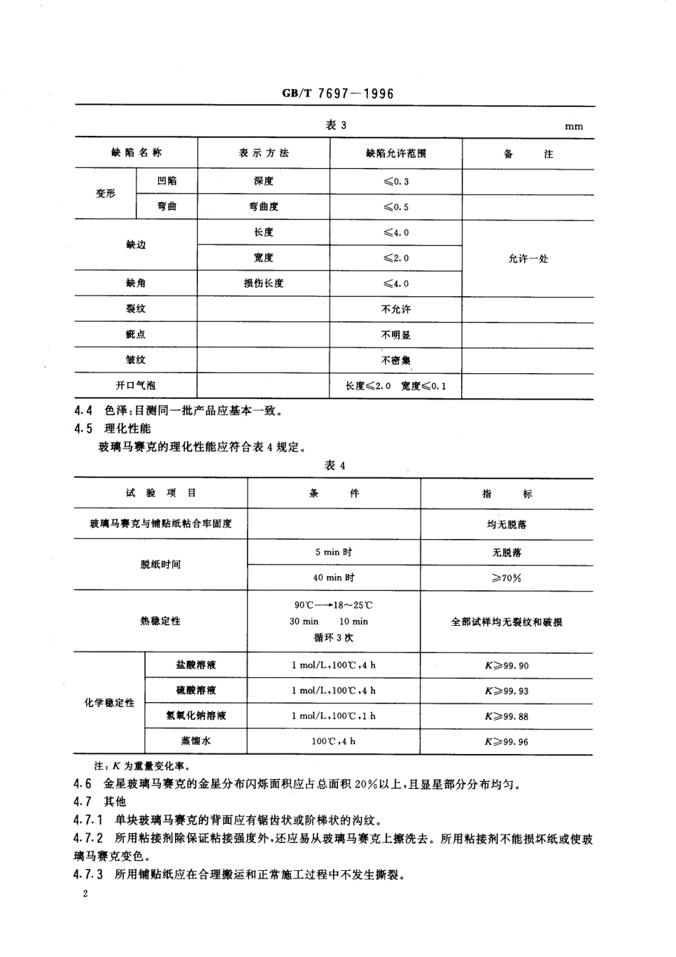 GB／T 7697-1996 玻璃马赛克.pdf_第3页