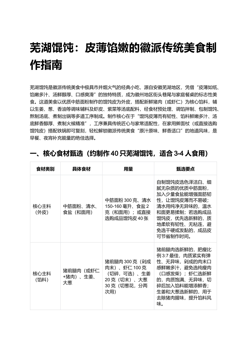 芜湖馄饨：皮薄馅嫩的徽派传统美食制作指南.docx_第1页