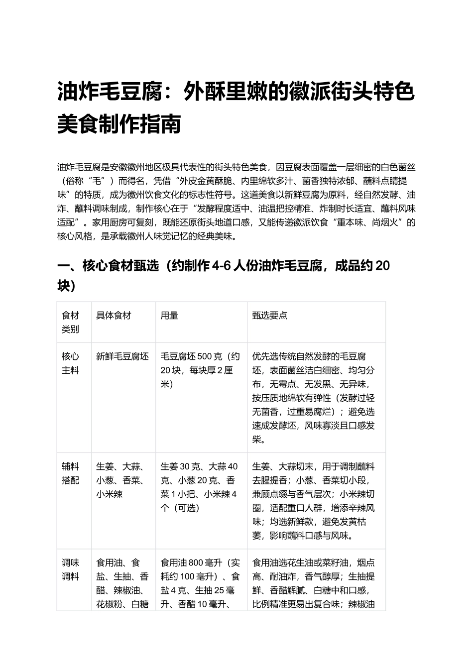 油炸毛豆腐：外酥里嫩的徽派街头特色美食制作指南.docx_第1页