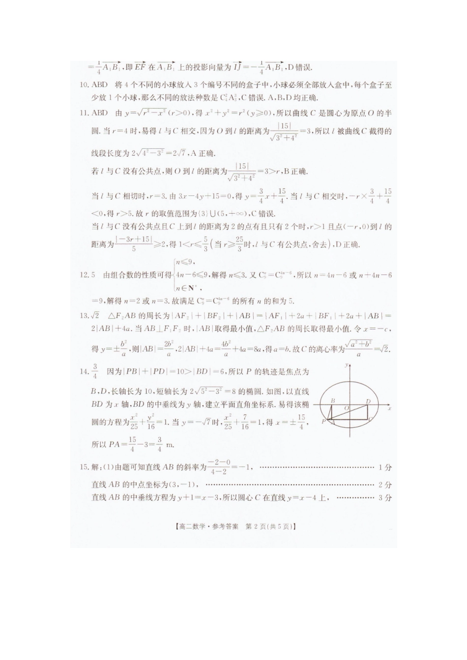 2025—2026学年度辽宁抚顺市六校协作体高二上学期期末联考数学答案.docx_第2页