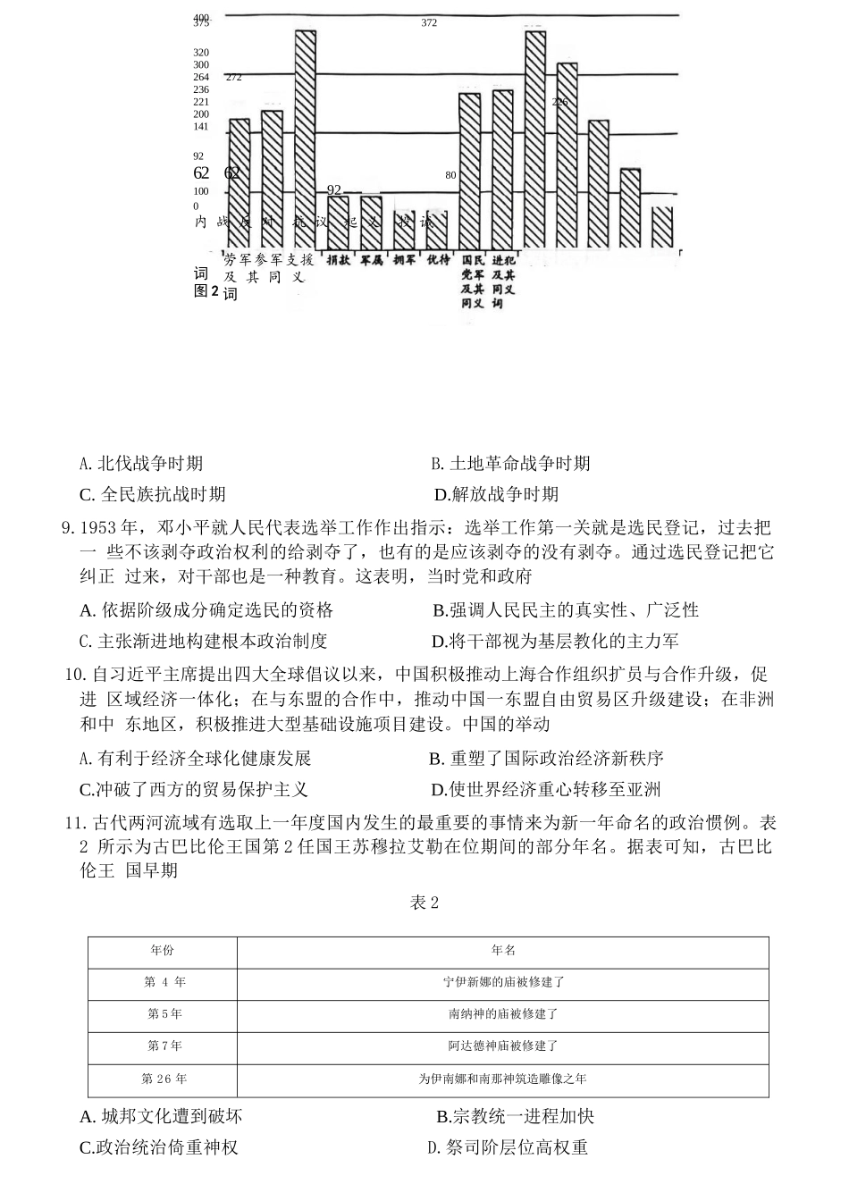 历史(26-200C)河南南阳市金太阳2025-2026学年度上学期高三年级第四次联考(26-200C)（1.8-1.9）.docx_第3页