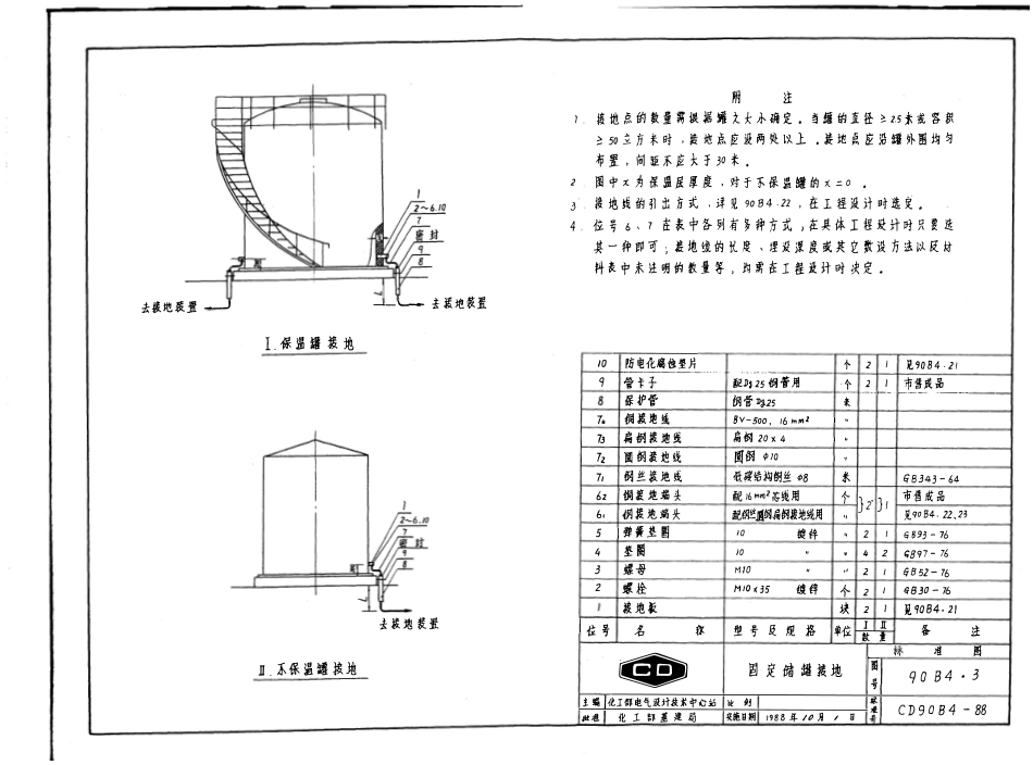 CD90B4-88 化工企业静电接地安装通用图.pdf_第1页