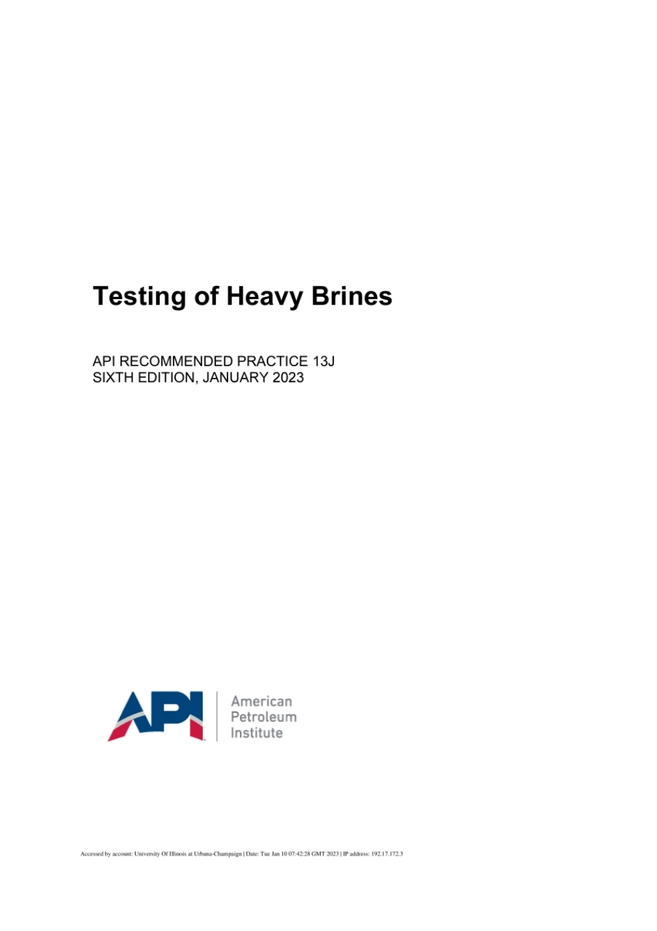 API RP 13J-2023 Testing of Heavy Brines.pdf_第1页