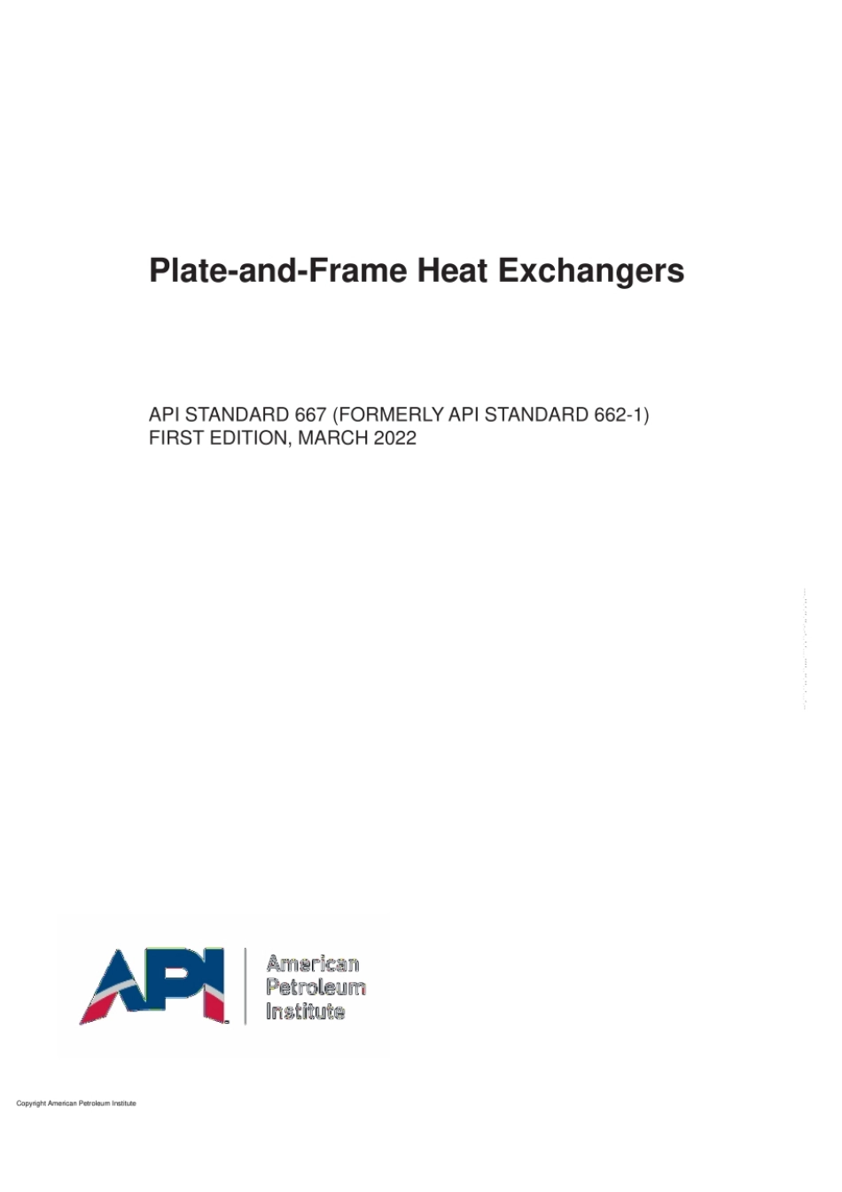 API STD 667-2022 Plate-and-Frame Heat Exchangers.pdf_第1页