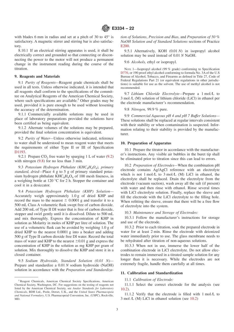 ASTM E3334-22 Standard Test Method for Acidity in Ethanol and Ethanol Solutions.pdf_第3页