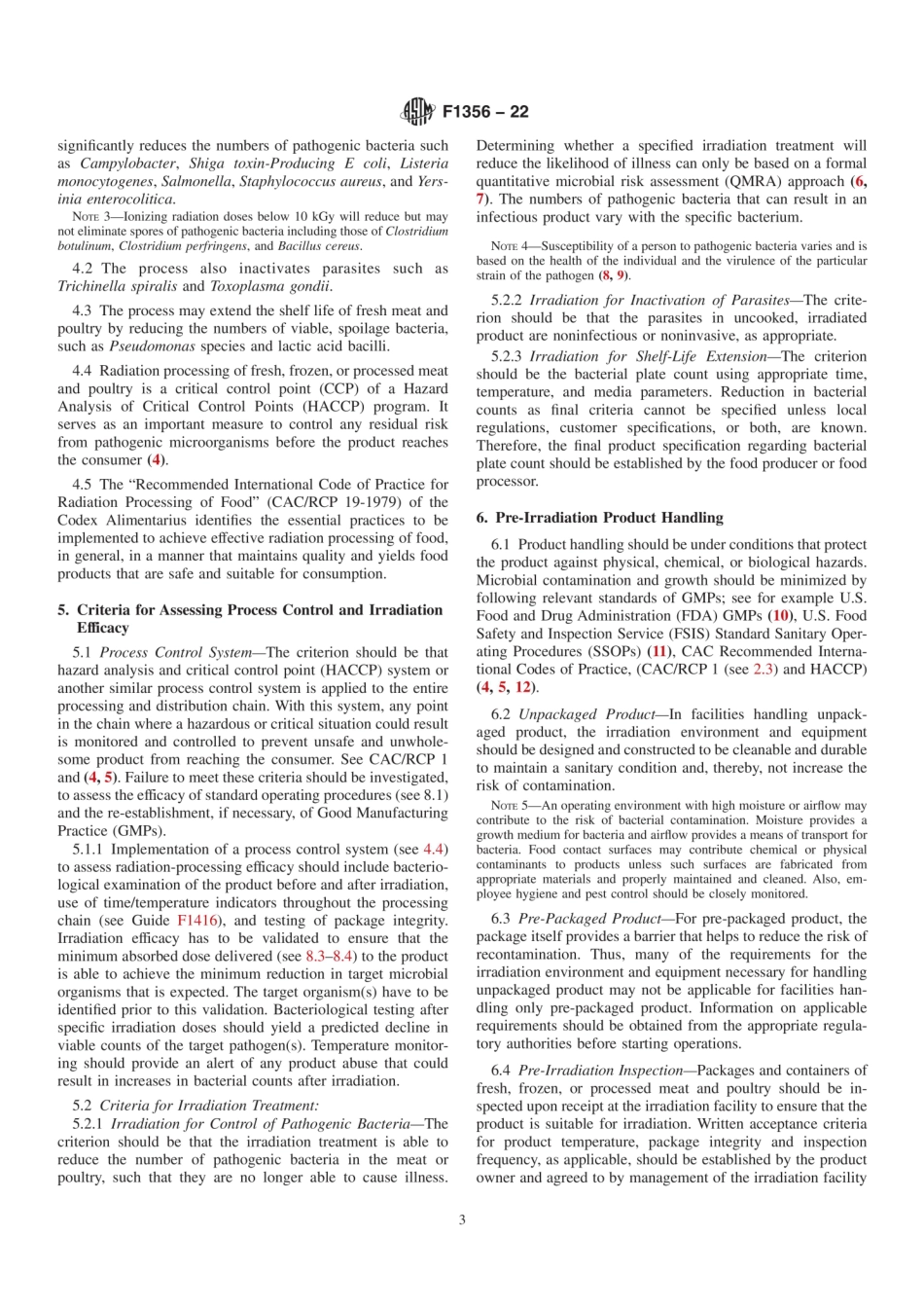 ASTM F1356-22 Standard Guide for Irradiation of Fresh, Frozen or Processed Meat and Poultry.pdf_第3页