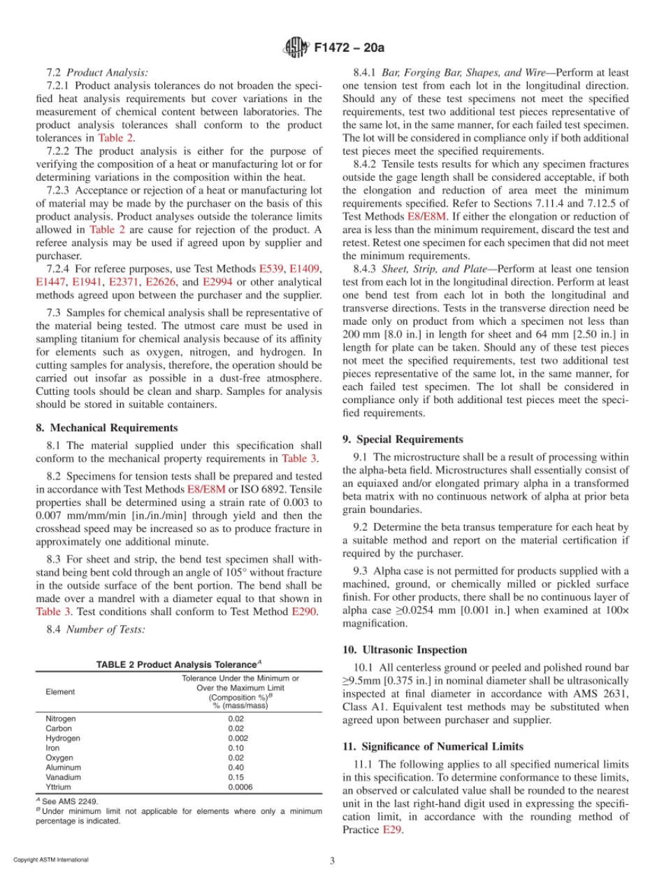 ASTM F1472-20a Standard Specification for Wrought Titanium-6Aluminum-4Vanadium Alloy.pdf_第3页