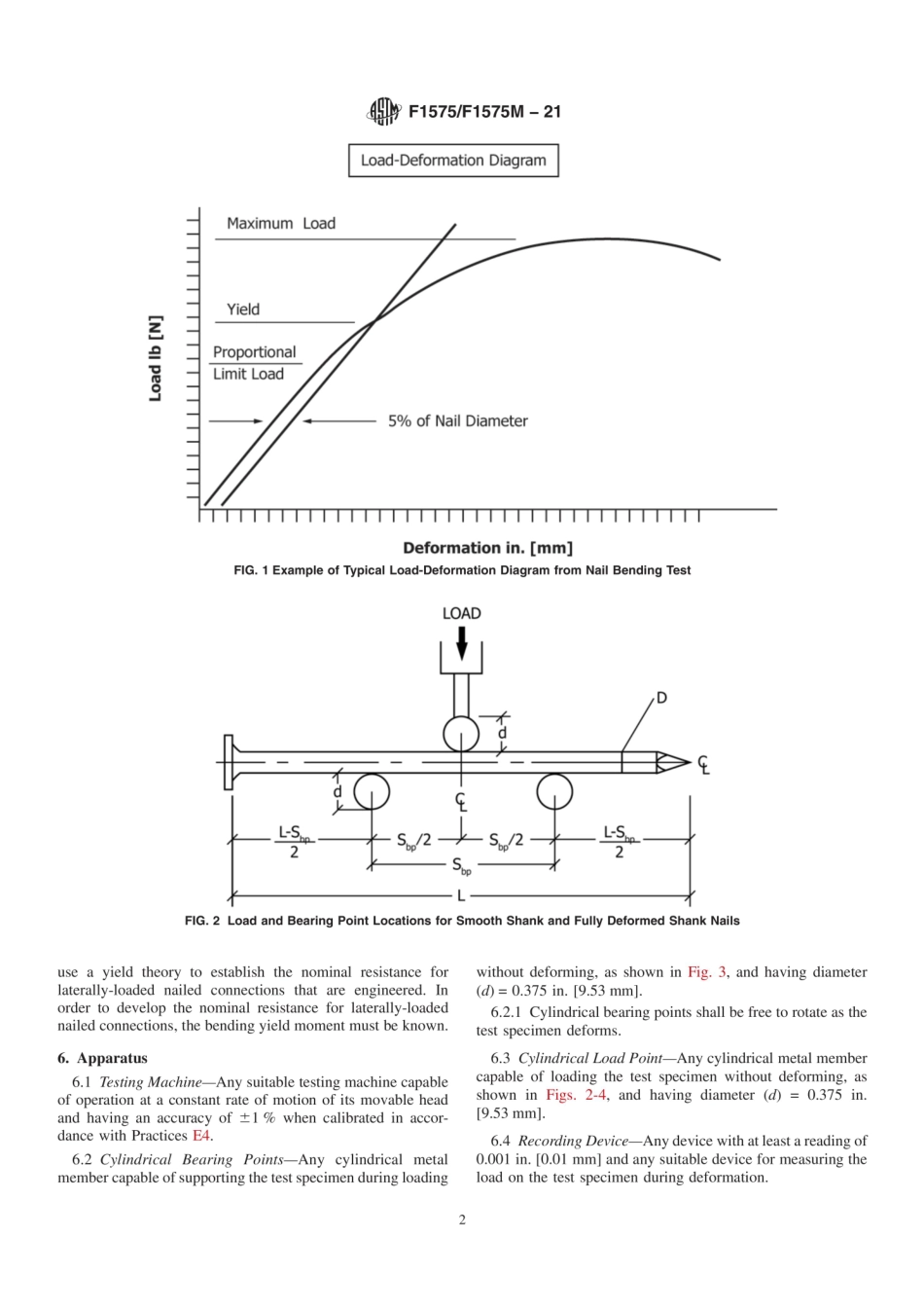 ASTM F1575／F1575M-21 Standard Test Method for Determining Bending Yield Moment of Nails.pdf_第2页