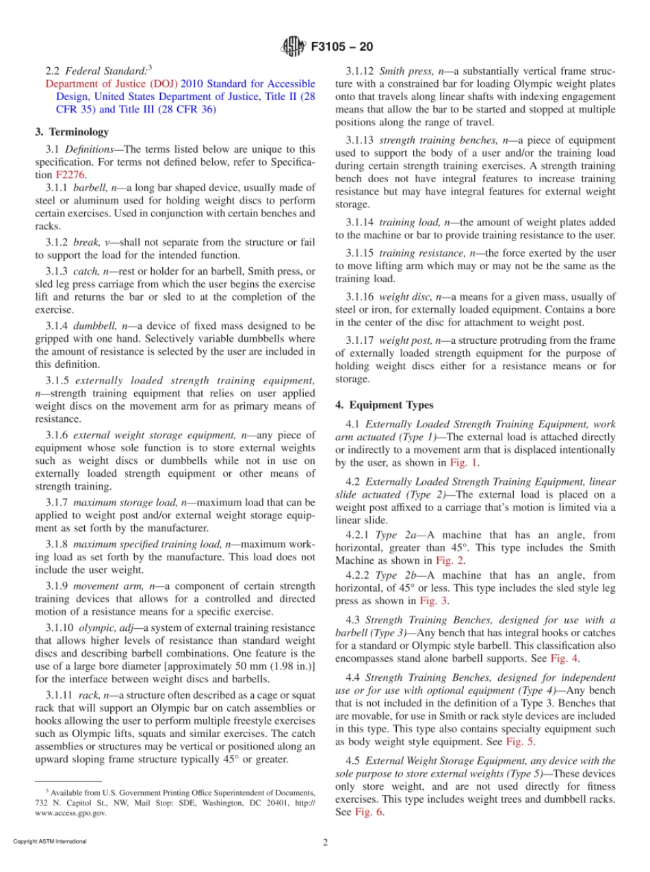ASTM F3105-20 Standard Specification for Externally Loaded Strength Training Equipment.pdf_第2页