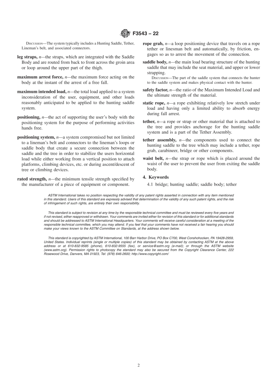 ASTM F3543-22 Standard Terminology Relating to Hunting Saddles.pdf_第2页