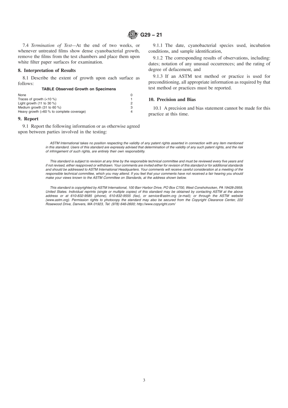 ASTM G29-21 Standard Practice for Determining Cyanobacterial Resistance of Polymeric Films.pdf_第3页